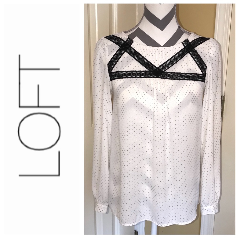 Loft polka dot shirt